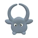 big horn sheep shaped natural latex teether toy
